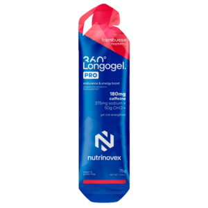 NUTRINOVEX LONGOGEL 360º PRO 180mg Caffeine 375 Sodium 50g cho frambuesa