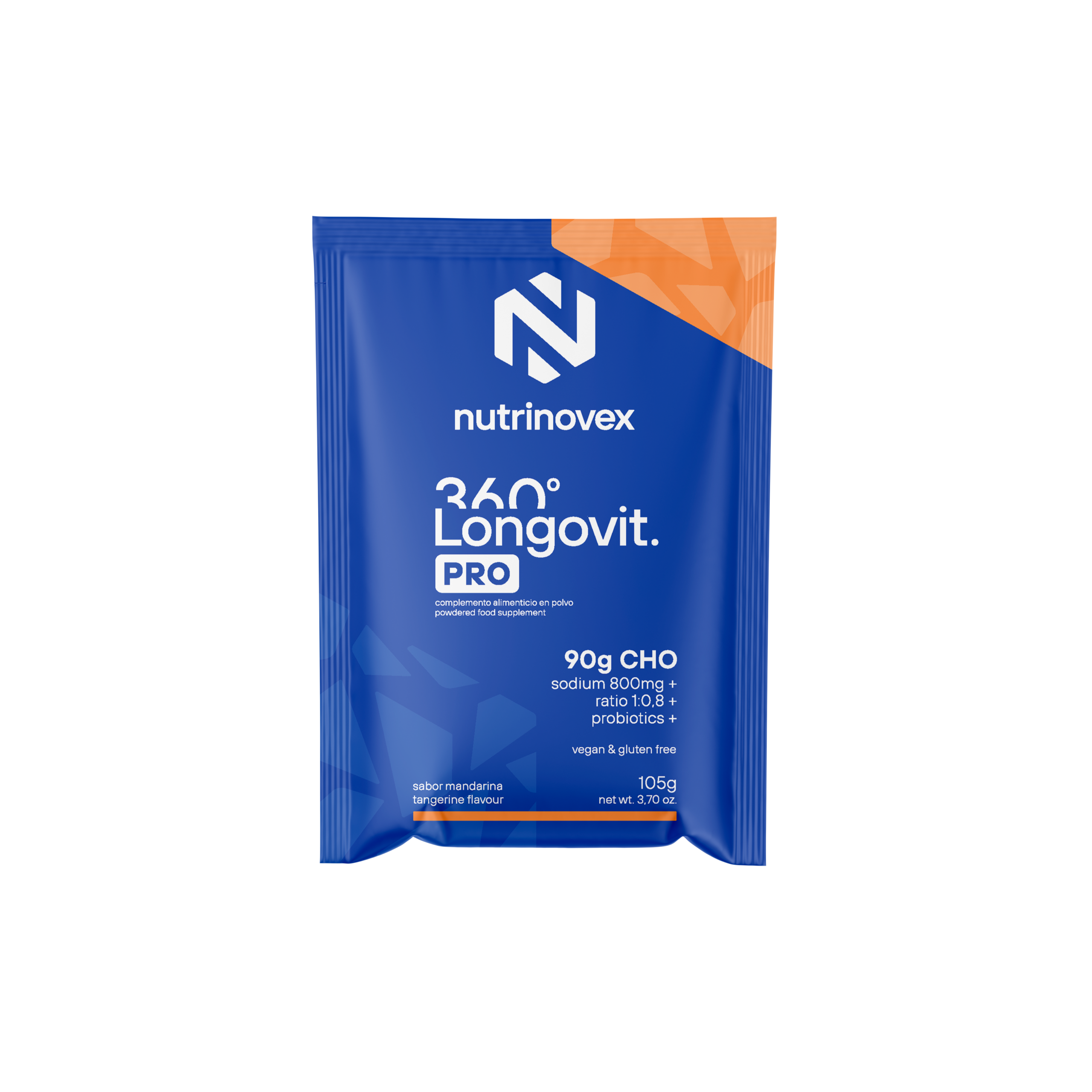 NUTRINOVEX LONGOVIT 360º PRO 90g CHO sodium800mg mandarina
