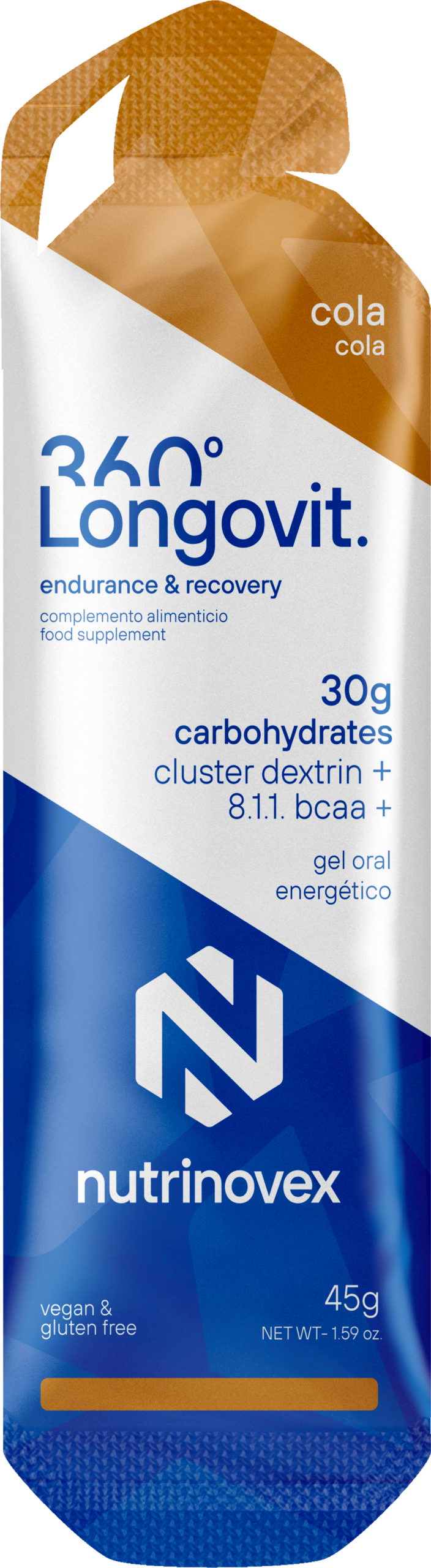 NUTRINOVEX LONGOVIT 360º 30g carbohydrates Cola