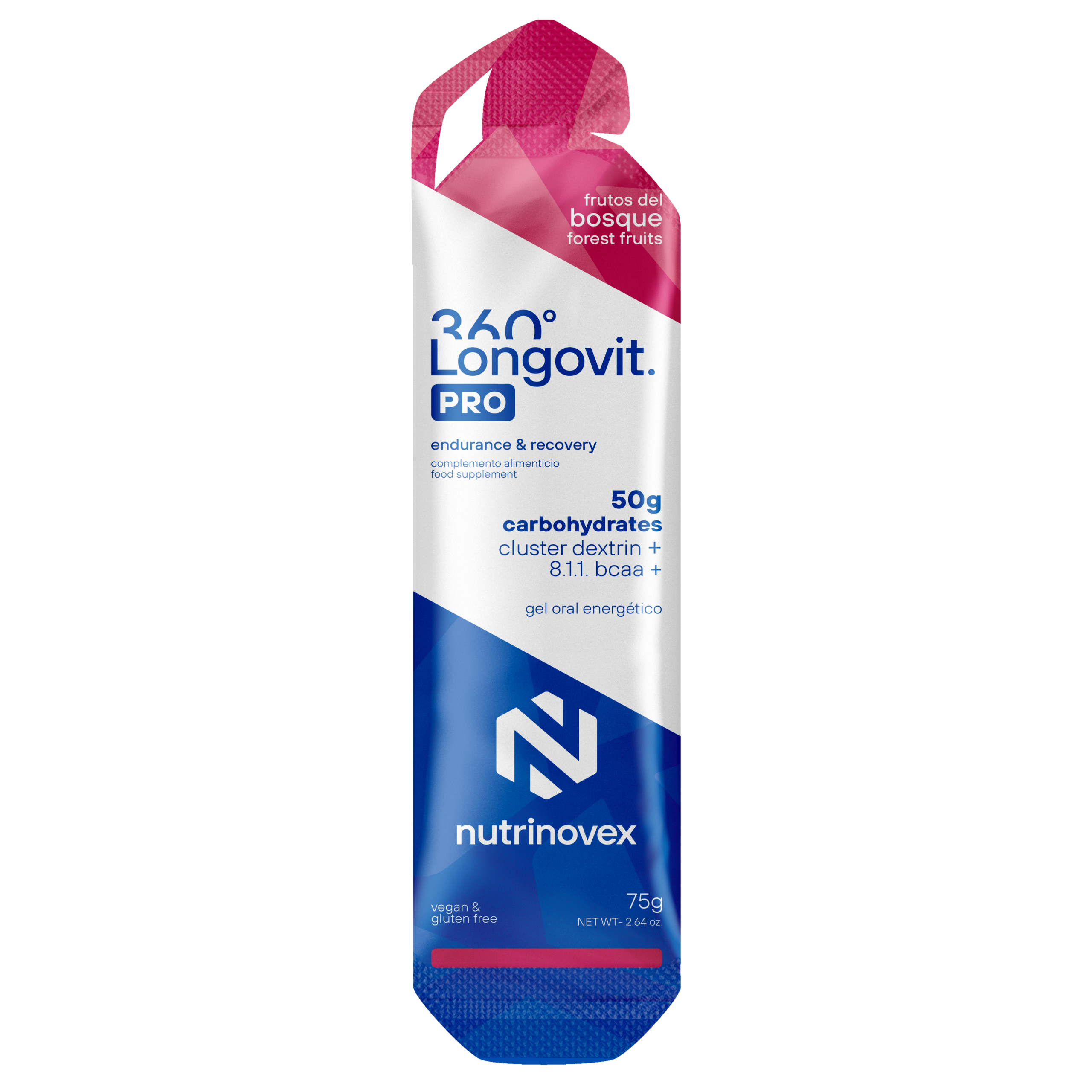 NUTRINOVEX LONGOVIT 360º PRO 50g carbohydrates frutos del bosque