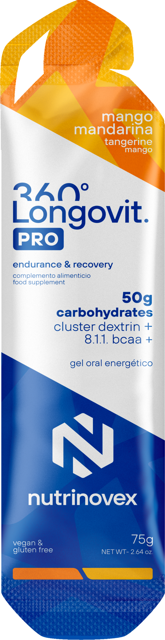 NUTRINOVEX LONGOVIT 360º PRO 50g carbohydrates mango mandarina