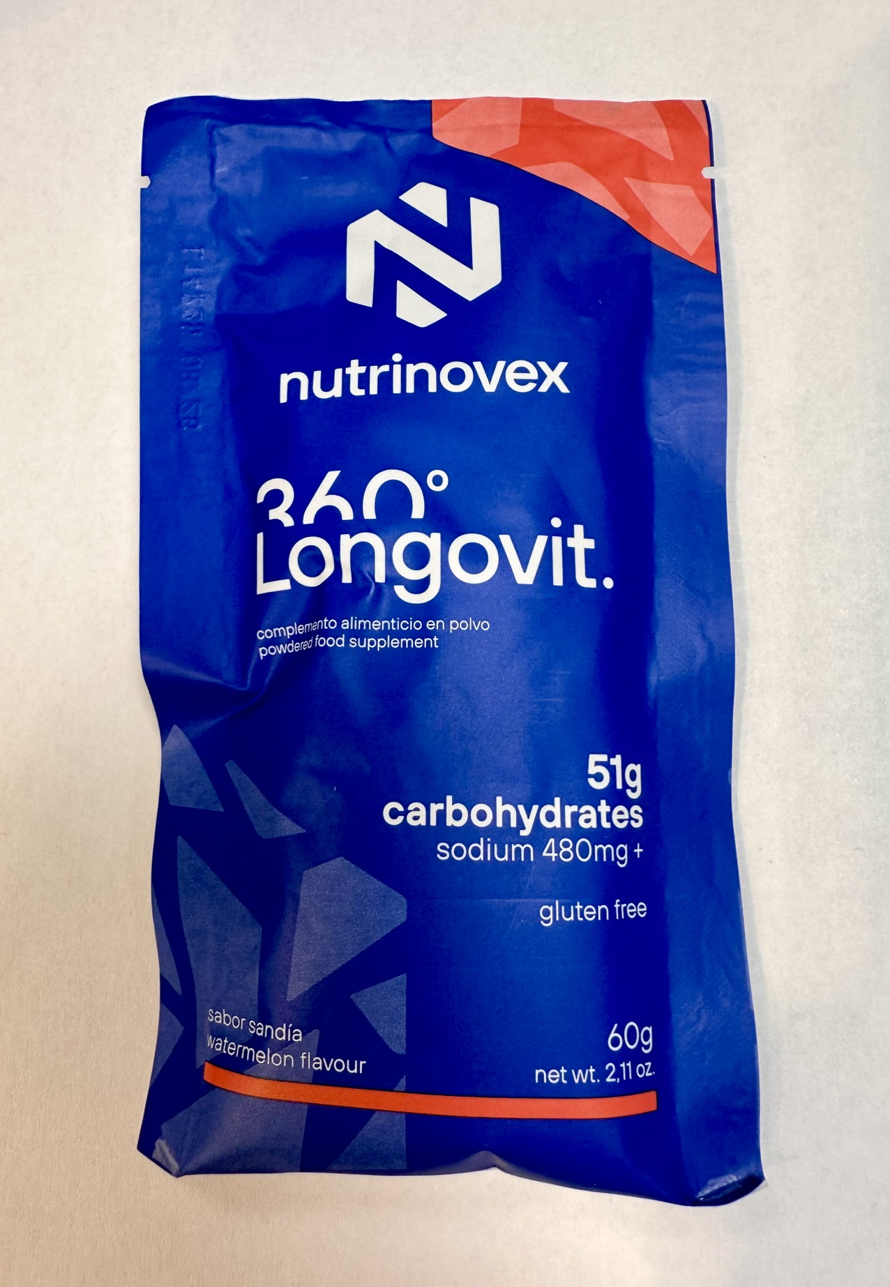 NUTRINOVEX 360º LONGOVIT 51g Carbohydrates sodium 480mg sandía