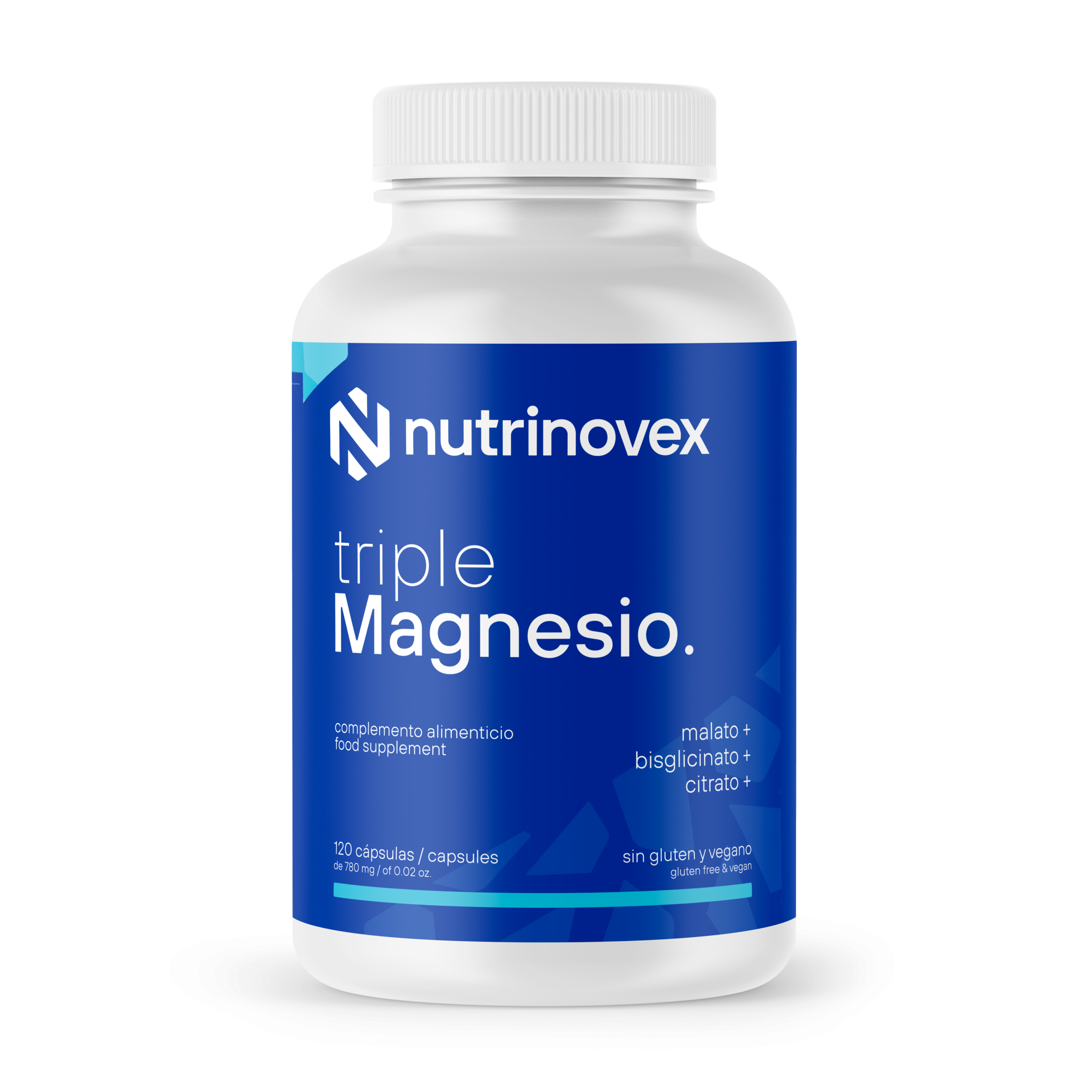 NUTRINOVEX triple Magnesio 120 cápsulas malato bisglicinato citrato